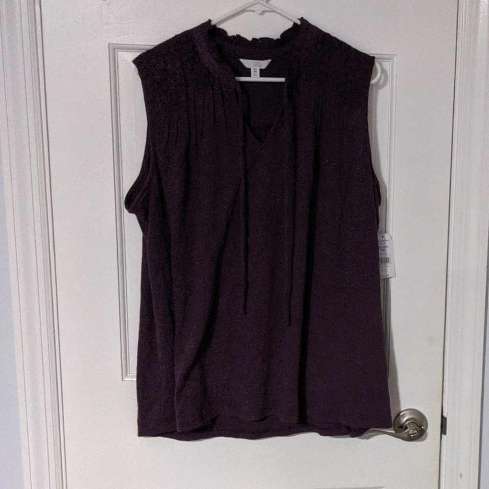 NWT Time and Tru sleeveless purple top! XXL